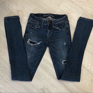 American Eagle ripped skinny jeans